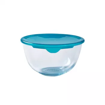 Bol de amestec din sticlă PYREX cu capac 2,3L Ø21cm