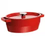 Vas oval din fontă Pyrex 5,8L roșu 33x25cm