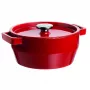 Oală din fontă Pyrex 3,6L rotundă Ø24cm roșie