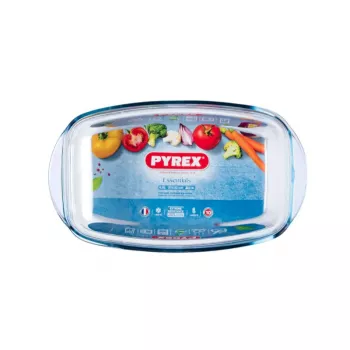 Recipient din sticlă PYREX cu capac 4,5L dreptunghiular Essentials 33x20x14cm