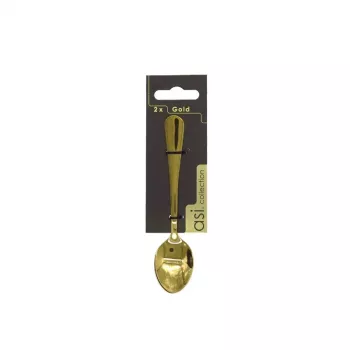 Lingurițe de ceai ASI COLLECTION, 2 buc., aurii, 1,5 mm