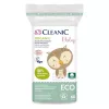 Discuri demachiante din bumbac Cleanic Baby Eco pentru bebeluși, 60 buc., 100% bumbac natural, hipoalergenice, fără clor