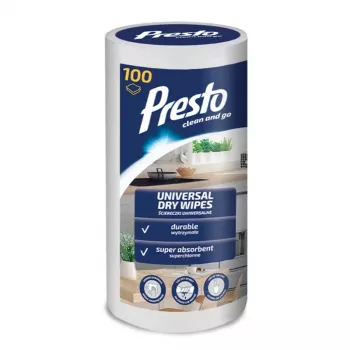 Șervețele umede universale PRESTO la rolă, 100 buc.