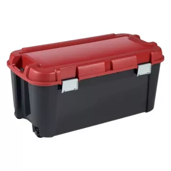 KETER DIY Box with Lid Totem 80L 79.5x39.5x37.1cm Black/Red