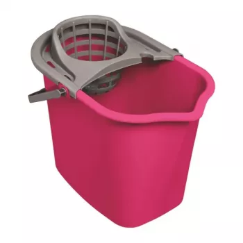 Găleată dreptunghiulară YORK cu buton, 10 L, argintie