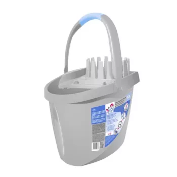 Găleată YORK BACTERIA STOP cu buton, 12 L, gri