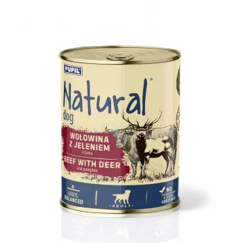 NATURAL vită cu vânat și dovleac - hrană umedă pentru câini - 800g