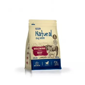 NATURAL vită cu miel Mini hrană uscată pentru câini adulți de rase mici, 830g