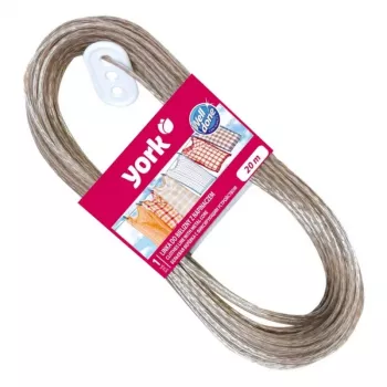 Frânghie de rufe cu miez metalic YORK 20 m albă