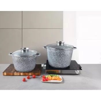 Set de vase Zilner Marble 4 piese gri ZL-7066