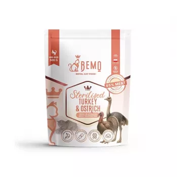Hrană uscată pentru pisici BEMO Cat Sterilised curcan și struț - 500g
