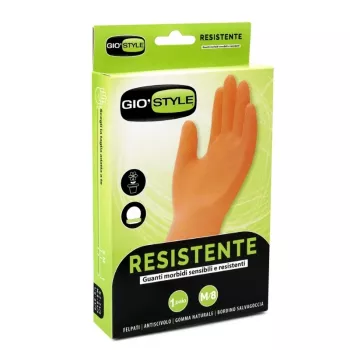 Mănuși multifuncționale durabile din latex natural GIOSTYLE portocalii M/8 mărimea 31x10x0,5cm
