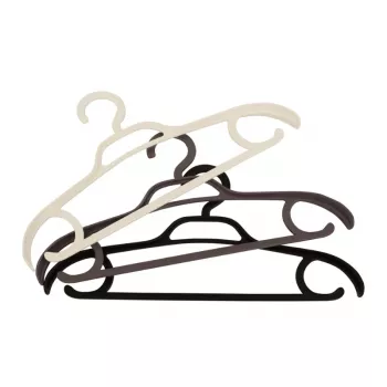 Umerașe din plastic ORDINETT Eris, pachet de 3, culori asortate, 41,5 x 2,8 x 21 cm