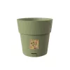STEFANPLAST Ethica Flower Pot with Tray, Ø25 cm, Height 25 cm, Green