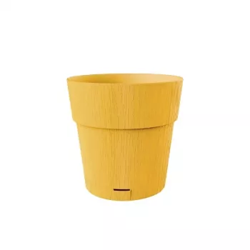 Ghiveci cu farfurioară STEFANPLAST Ethica Ø20x19cm galben muștar