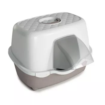 Litiere pentru pisici STEFANPLAST Tres Chic Outdoor 56x54,5x39cm alb/gri deschis