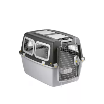 STEFANPLAST Gulliver 5 Plus Cușcă de transport pentru câini medii-mari, 81x61x60 cm, gri închis/gri deschis