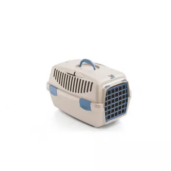 Cușcă de transport STEFANPLAST Gulliver 1 pentru animale mici cu ușă din plastic 48x32x31 cm travertin alb