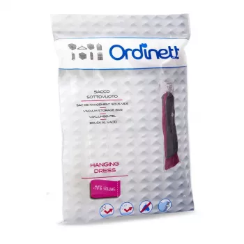 Pungă de vid ORDINETT Ordispace pentru rochii, suspendabilă 70x140cm