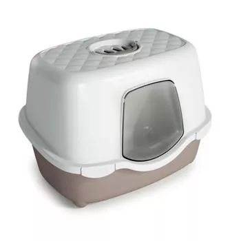 Litiere pentru pisici STEFANPLAST Tres Chic Indoor Filter, 56x39x39 cm, alb/gri deschis