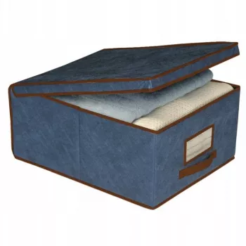 Cutie de depozitare pliabilă din material textil ORDINETT 50 x 40 x 25 cm albastru
