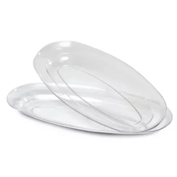 GUARDINI Plastic Trays Transparent Set of 2 Easy Bake 46x23cm