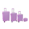 ORDINETT 4-Piece Hardside Suitcase Set 98L/60L/43L/15L Pink