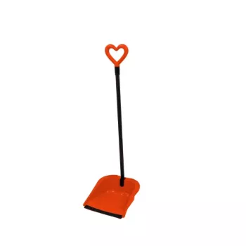 Set de mătură și făraș GIOSTYLE Rubber Hair Scoop Love, 24,5x27x85 cm, culori asortate