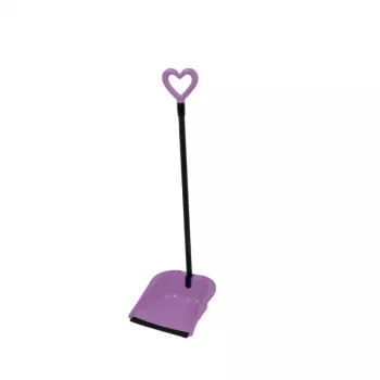 Set de mătură și făraș GIOSTYLE Rubber Hair Scoop Love, 24,5x27x85 cm, culori asortate