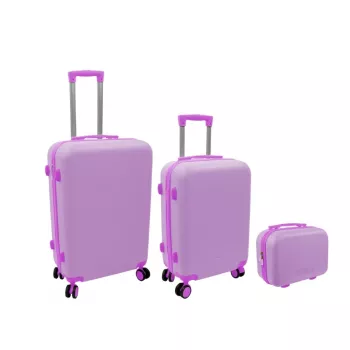 Set de 3 comode cu sertare ORDINETT, roz – cutii de depozitare din plastic de 60L, 43L, 15L