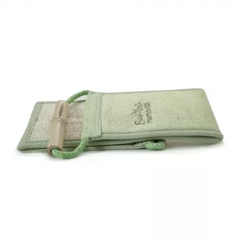 Bandă de exfoliere din luffa și bambus MARTINI SPA Bamboo – bandă naturală pentru baie cu textură pe ambele fețe