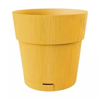 Ghiveci STEFANPLAST Ethica cu tavă, Ø40x39 cm, galben muștar