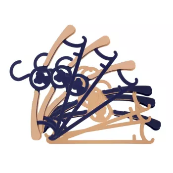 Umereșe din plastic pentru copii ORDINETT cu design ursuleț, set de 6, culori asortate, 37x1,2x17 cm