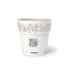 Ghiveci STEFANPLAST Gaia cu tavă, Ø25x25 cm, alb