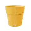 Ghiveci rotund STEFANPLAST Ethica cu tavă, 25 cm, galben muștar