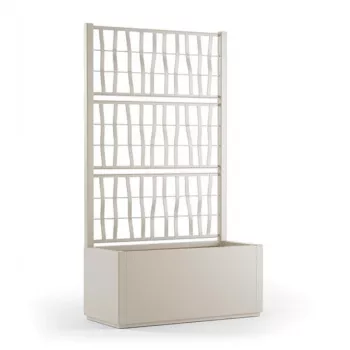 Jardinière STEFANPLAST cu grilaj Ethica 80x36x140 cm alb