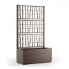 Jardinière STEFANPLAST cu grilaj de cățărare Ethica 80x36x140 cm maro