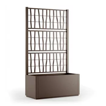 Jardinière STEFANPLAST cu grilaj de cățărare Ethica 80x36x140 cm maro