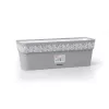 Jardinière STEFANPLAST cu farfurioară Gaia 50x18x17 cm gri