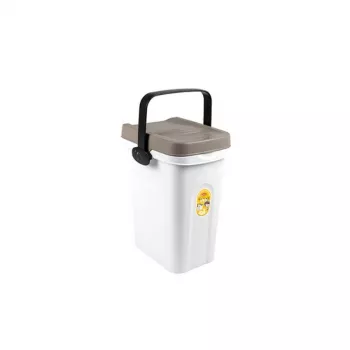 Recipient de depozitare hrană animale STEFANPLAST 7L Alb/Gri deschis