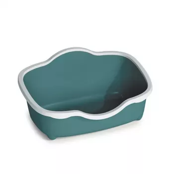 Litiere pentru pisici STEFANPLAST Tres Chic deschisă 56x38,5x26 cm alb/verde