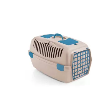 Cușcă de transport STEFANPLAST Gulliver 2 cu ușă din plastic 55x36x35 cm alb travertin