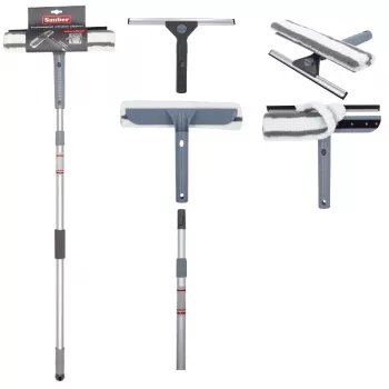 Perie pentru geam SAUBER cu mâner telescopic Pro