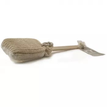 Perie de tonifiere din sisal MARTINI SPA natural - perie de corp pentru periaj uscat cu mâner din lemn de fag