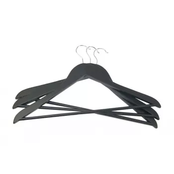 ORDINETT Wooden Clothes Hangers 3-Piece Set, 44.5 cm, Assorted Colours (Black, Blue, Light Grey, White)