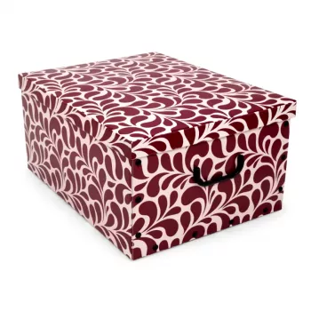 ORDINETT Cardboard Box 49x39x25cm Big Box Goccia Assorted, Blue/Light Grey/Burgundy