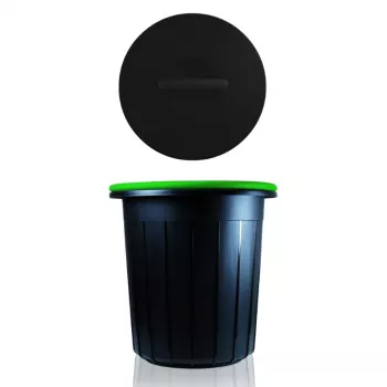 Coș de gunoi GIOSTYLE Eco Solution 16L gri închis/verde 33x33x33,5 cm