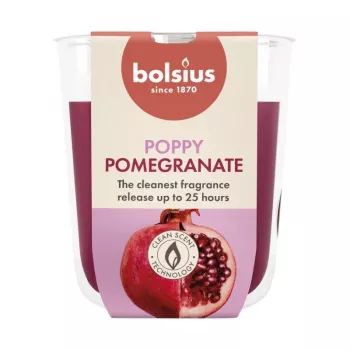 Lumânare parfumată BOLSIUS True Scents în pahar, rodie, Ø80x73 mm