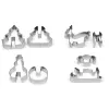 Set de 4 forme 3D pentru turtă dulce GUARDINI în cutie 21 x 12,5 x 2 cm