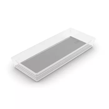 Cutie organizator KIS Box Sistemo 8, 37,5 x 15 x 5 cm, transparent/gri deschis